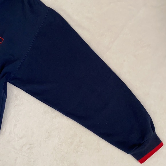 {VTG} Mickey & Co. | 90s M Collection Embroidered V-Neck Elbow Patch Sweatshirt - Picture 11 of 15